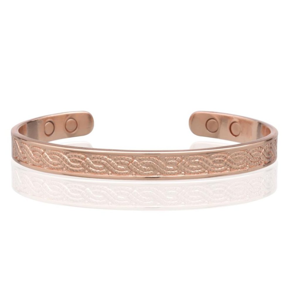 High Quality Solid Copper Magnetic Bracelet Trendy Fashion Cuff Bangle